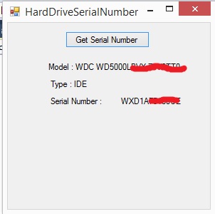 get hdd serial number